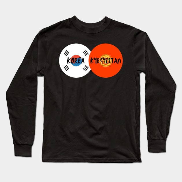 Korean Kyrgyz - Korea, Kyrgyzstan Long Sleeve T-Shirt by The Korean Rage